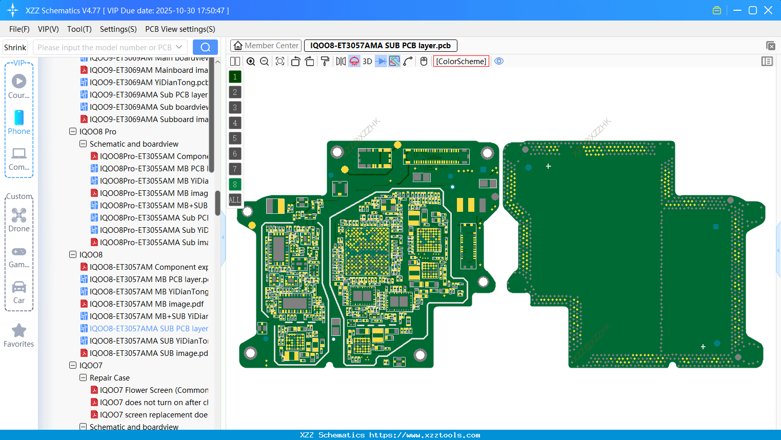 VIVO IQOO8-ET3057AMA SUB PCB Layer